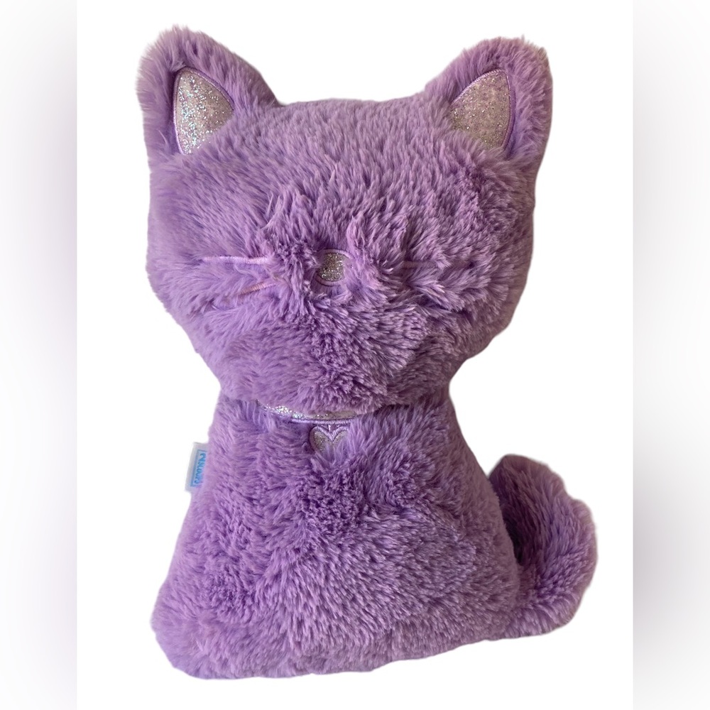 2 Scoops Purple Kitty Cat Stuffed Animal 14" Plush Sparkle 2018 Eyes Closed